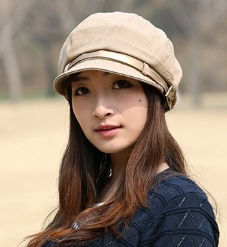 韩版超赞贝雷带古色铜扣女士春秋帽时尚遮阳帽淑女帽子2件包邮
