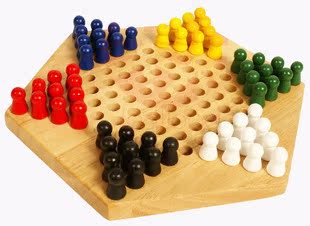 特价榉木六角跳棋 精品木制画线六角跳棋 成人休闲 儿童益智玩具