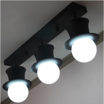 韩式礼帽灯卧室现代简约创意LED阳台客厅衣帽服装店天花吸顶灯具