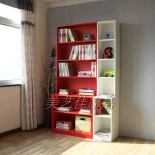 现代书柜简易书柜时尚风格书柜 组合书橱 多功能组合柜