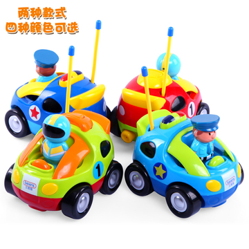 贝恩施儿童遥控卡通车耐摔带音乐灯光电动遥控车 宝宝玩具车模型