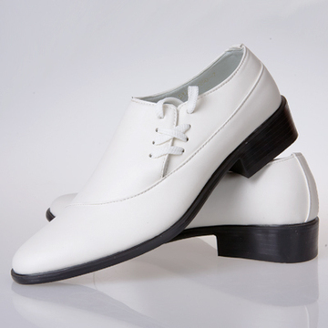相爱99 2015新款演出服装鞋 男式单皮鞋 新郎鞋 白色绑带鞋 NX201