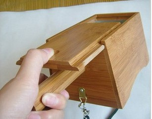 优质竹制单孔艾绒盒/单格艾绒盒/温灸盒/温灸架