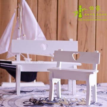 田园风格小椅子 吊脚娃娃 家居装饰品摆件 可爱木制摆设 拍摄道具