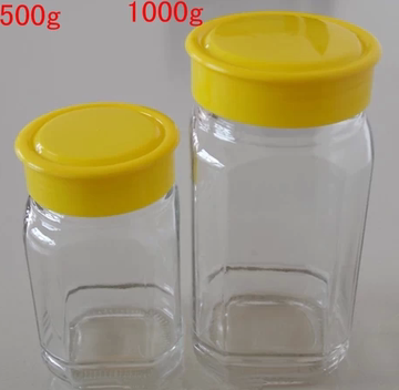批发无铅玻璃蜂蜜瓶1斤2斤装蜂蜜瓶子密封瓶酱菜瓶 玻璃瓶带盖子