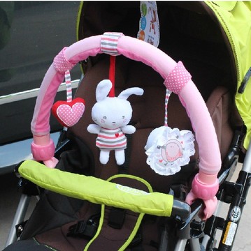新生儿床铃床挂 婴儿推车车挂车夹宝宝安全座椅夹玩具婴儿玩具0-1