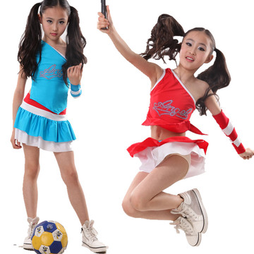 新款儿童幼儿舞蹈服装儿童演出服女童足球网球宝贝拉拉队表演服装