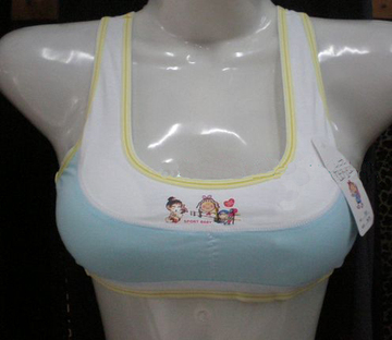 琦妮芬 352 运动型 纯棉+莱卡棉无钢圈背心式少女、学生文胸