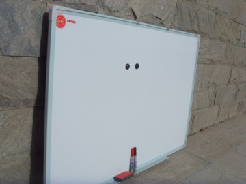 批发磁性双面白板80x120cm可悬挂式 教学黑板公告板写字板 80*120