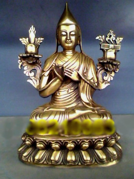 家居摆件 工艺品 铜佛像精修藏传佛教宗喀巴大师(预定)