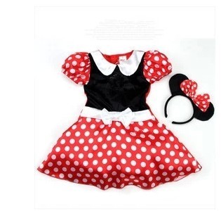迪士尼米妮演出服女童儿童米妮表演服装2014新款米奇米老鼠演出服