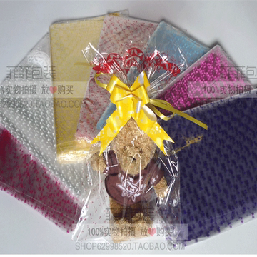 塑料礼品包装袋 毛绒玩具娃娃袋 促销礼物袋子 彩色印花透明 批发