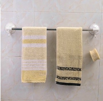 双庆强力真空吸盘式毛巾架不锈钢杆浴室浴巾架40CM长期使用1919