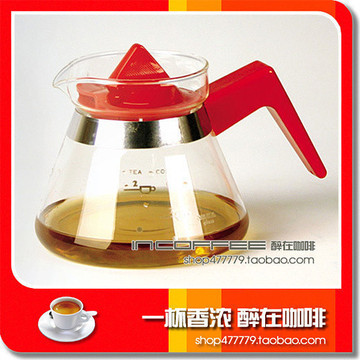 台资生产 YIMI 小号 耐热透明玻璃 可爱壶 煮咖啡壶 哈布茶壶 红