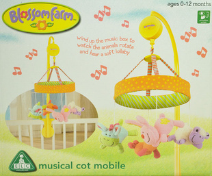 婴儿玩具 英国ELC彩色支架婴儿床铃  旋转音乐 转转乐 转铃 包邮