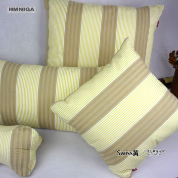 正品 欧式中号全棉色织沙发靠垫抱枕套 颈椎枕头 腰靠枕 Swiss黄