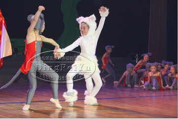 猫鼠之夜猫和老鼠舞台演出服猫鼠儿童动物舞蹈服装幼儿卡通表演服