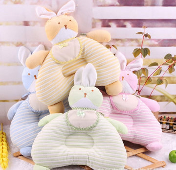 小星星兔子卡通造型婴儿定型枕宝宝定型枕可爱玩具枕防偏头天鹅绒