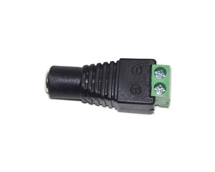 绿色DC电源接头5.5 2.1电源母头 免焊DC母头监控12V 24伏直流插头