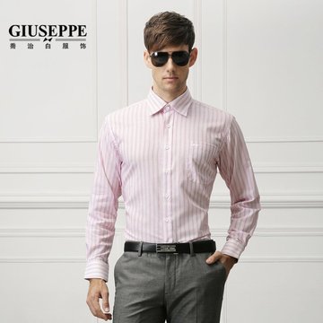 Giuseppe/乔治白品牌男装 商务纯棉男士衬衫秋季休闲衬衣三色可选