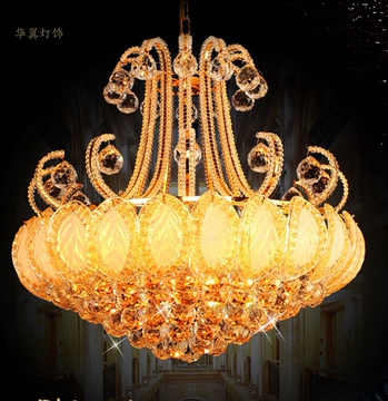 华翼欧式水晶吊灯创意餐厅灯现代客厅灯简约个性卧室灯具大气灯饰