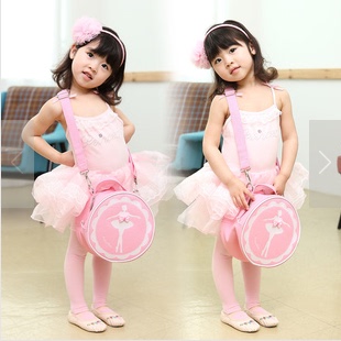 包邮高档韩版儿童芭蕾舞背包练功包斜跨包女童演出包专柜正品
