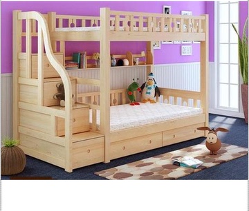 特价包邮双层床实木儿童床上下床高低床子母床松木双层床上下铺床