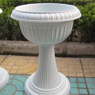 出售欧式特大盆栽花盆 白色花坛花盆 可以移动灵活拆卸塑料花盆