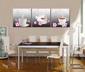 咖啡厅装饰画休闲厅无框画现代挂画沙发背景墙壁画餐厅墙画钟表画
