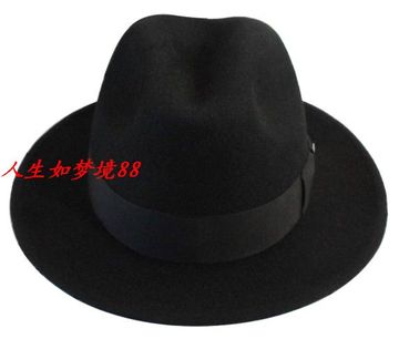 纯羊毛上海滩民国复古富绅绅士礼帽爵士帽影视服饰帽子包邮价促销