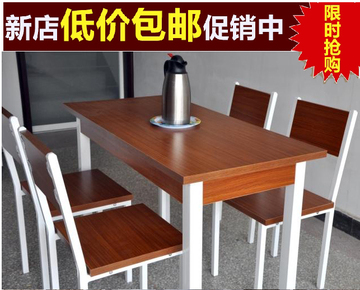 特价餐桌椅组合钢木结构快餐店饭店餐厅食堂餐桌小餐桌 工厂批发
