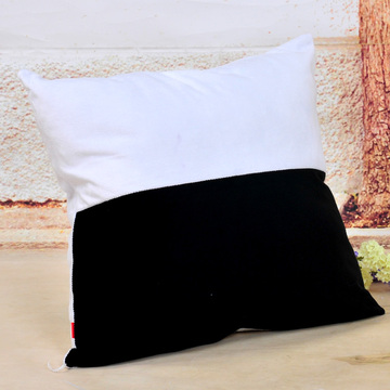 黑白条纹图案 60*60 方枕 沙发抱枕 超柔绒含芯靠枕 床头靠垫