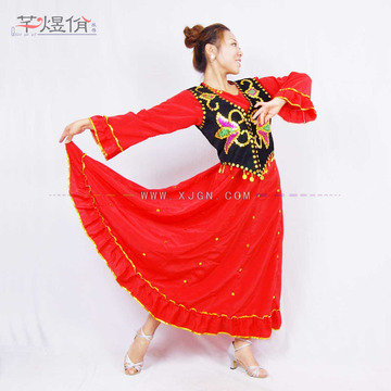 维吾尔族服装 维族服装 新疆民族服装 舞蹈服装 演出服装WZ11001