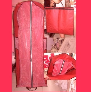 新娘婚纱防尘罩/加长/两用/可折叠装婚纱袋子/红色婚纱防尘袋