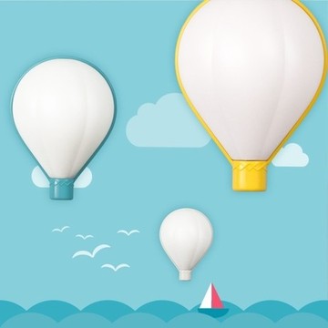 热气球小夜灯LED声光控 走廊灯 感应灯 创意可爱实用惊奇新潮礼物