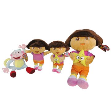 星星舟 爱探险的朵拉毛绒玩具公仔 捣蛋鬼猴子儿童玩具 孩子礼物
