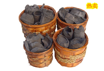 包邮篮装竹炭包散装活性炭大块筒碳去甲醛装修除味用炭家用防辐射