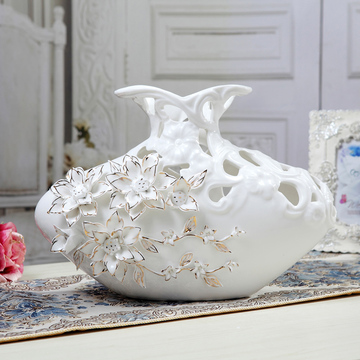 景德镇陶瓷工艺品 客厅摆设现代花瓶家居饰品 创意 装饰瓷器摆件