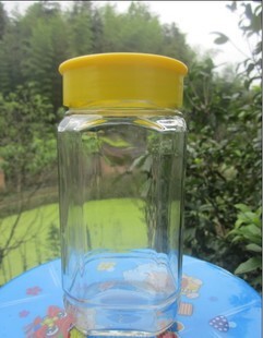 特价1000g透明密封加厚蜂蜜玻璃瓶方形 腌菜储物罐调味瓶配盖子