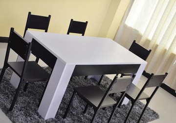 虎帝特价 餐桌椅组合 现代简约 饭桌 会客桌  小户型餐桌