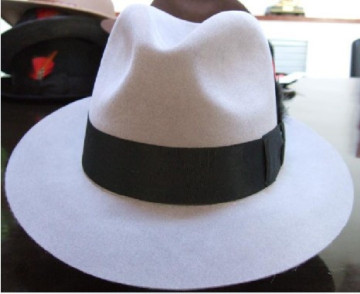 纯羊毛毡制礼帽影视道具民国复古富绅绅士礼帽白色帽子
