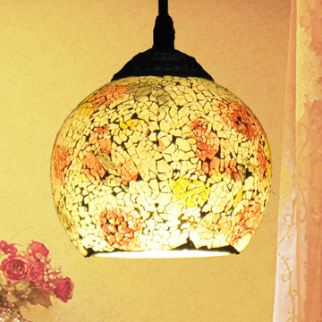 创意吧台玄关古典灯饰灯具 小爆米花单头餐厅马赛克吊灯