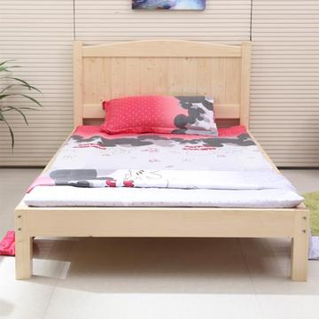 特价包邮实木床双人松木床儿童床单人床1.2米1.5米 清漆免漆白色