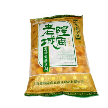 上海零食 老城隍庙牌 葱油香脆豆瓣 160g/袋 休闲食品