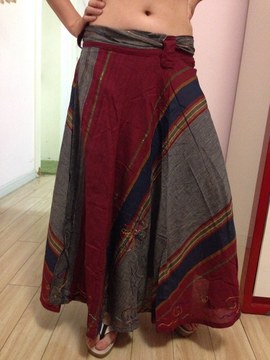 民族裹裙包邮印度尼泊尔纯棉裹裙民族半身裙波西米亚长裙包裙大码