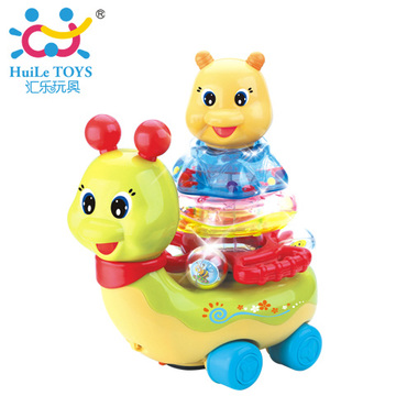 汇乐叠叠乐套套圈婴儿电动玩具1-3岁宝宝发光声音乐益智儿童玩具