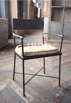 出口欧美北欧风 loft仿复古风格混搭/工业风金属做旧铁艺座椅餐椅