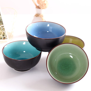 景德镇餐具陶瓷碗餐具套装瓷碗日式冰裂釉碗米饭碗瓷碗创意甜品碗