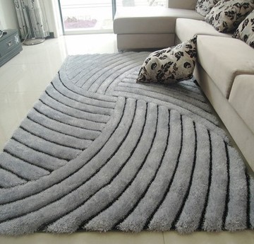 特价加厚客厅茶几卧室免洗3D立体弹力丝地毯飘窗床边毯定制carpet