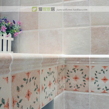 正品佛山瓷砖陶瓷 粉色欧式田园厨房卫生间 四方格子经典2-P33871